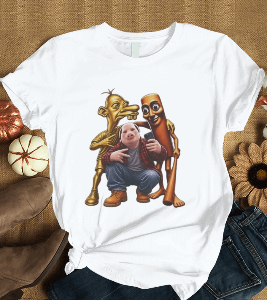 Neegy John Pork Tung Tung Tung Sahur Meme Characters T-Shirt