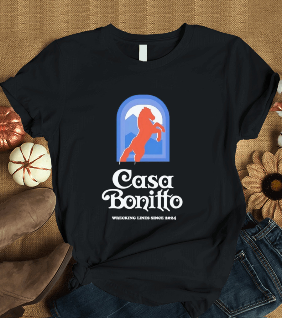 Casa Bonitto Wrecking Lines Since 2024 Denver Broncos Horse T-Shirt