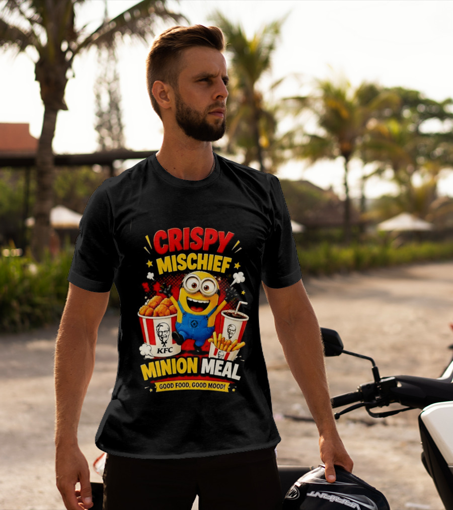 Crispy Mischief Minion Meal KFC Good Food Good Mood T-Shirt