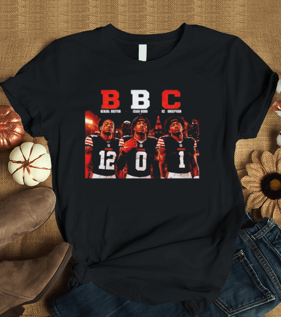BBC Trio Denzel Boston Isiah Bond KC Conception Cleveland Browns T-Shirt