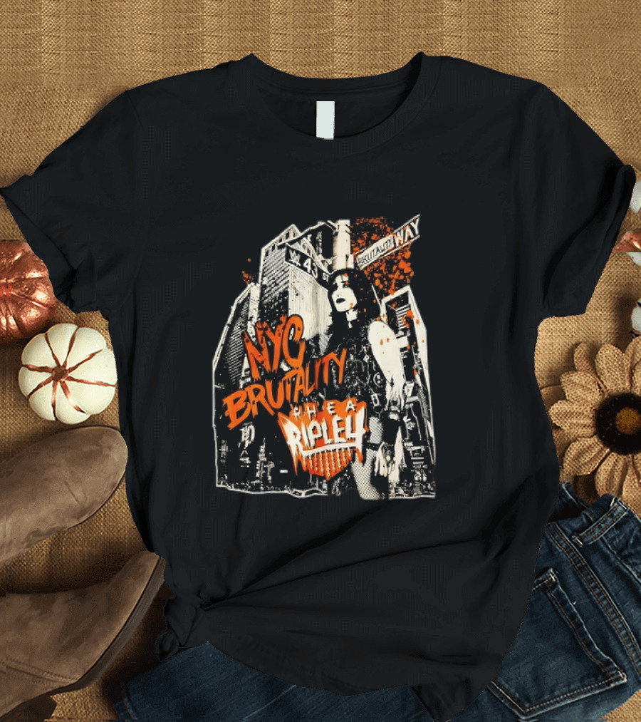 NYC Brutality Rhea Ripley WWE Wrestling W 43 Street T-Shirt