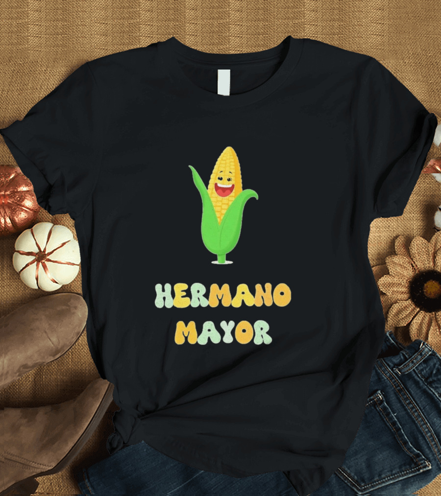 Hermano Mayor Corn With Smiling Vegetable Face T-Shirt