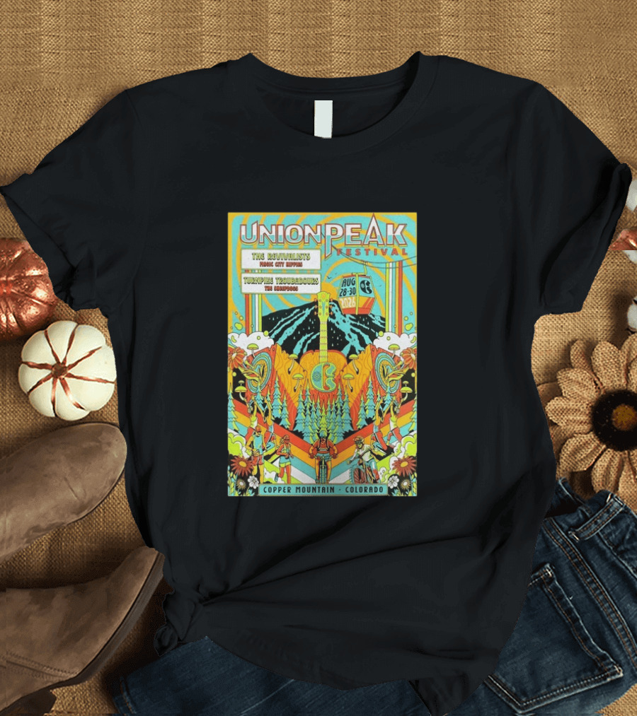 Union Peak Festival 2026 Copper Mountain Colorado Aug 28 30 Featuring The Revivalists Turbo Tweed Troubadours The Disco Biscuits T-Shirt