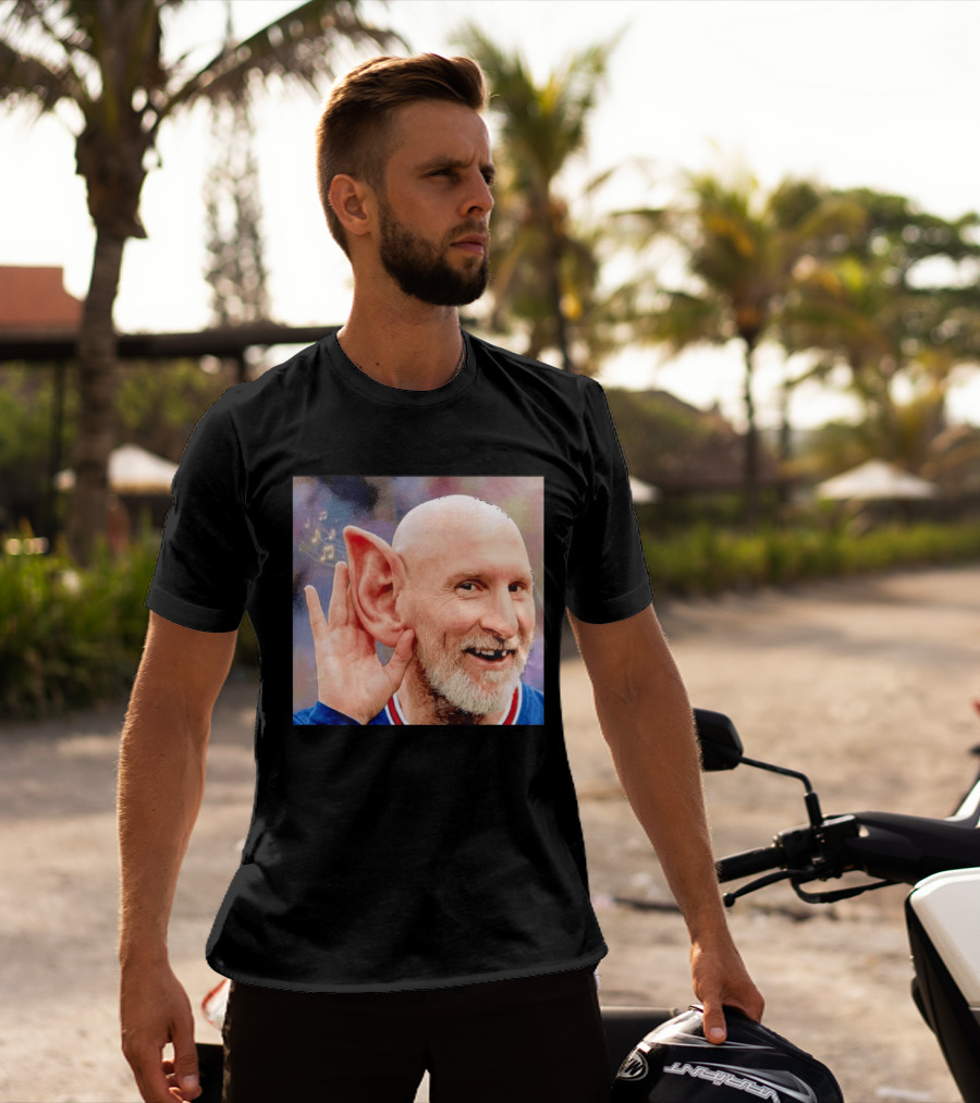 Lionel Messi Elf Meme Pessi Big Ear Music Notes Bald Man T-Shirt