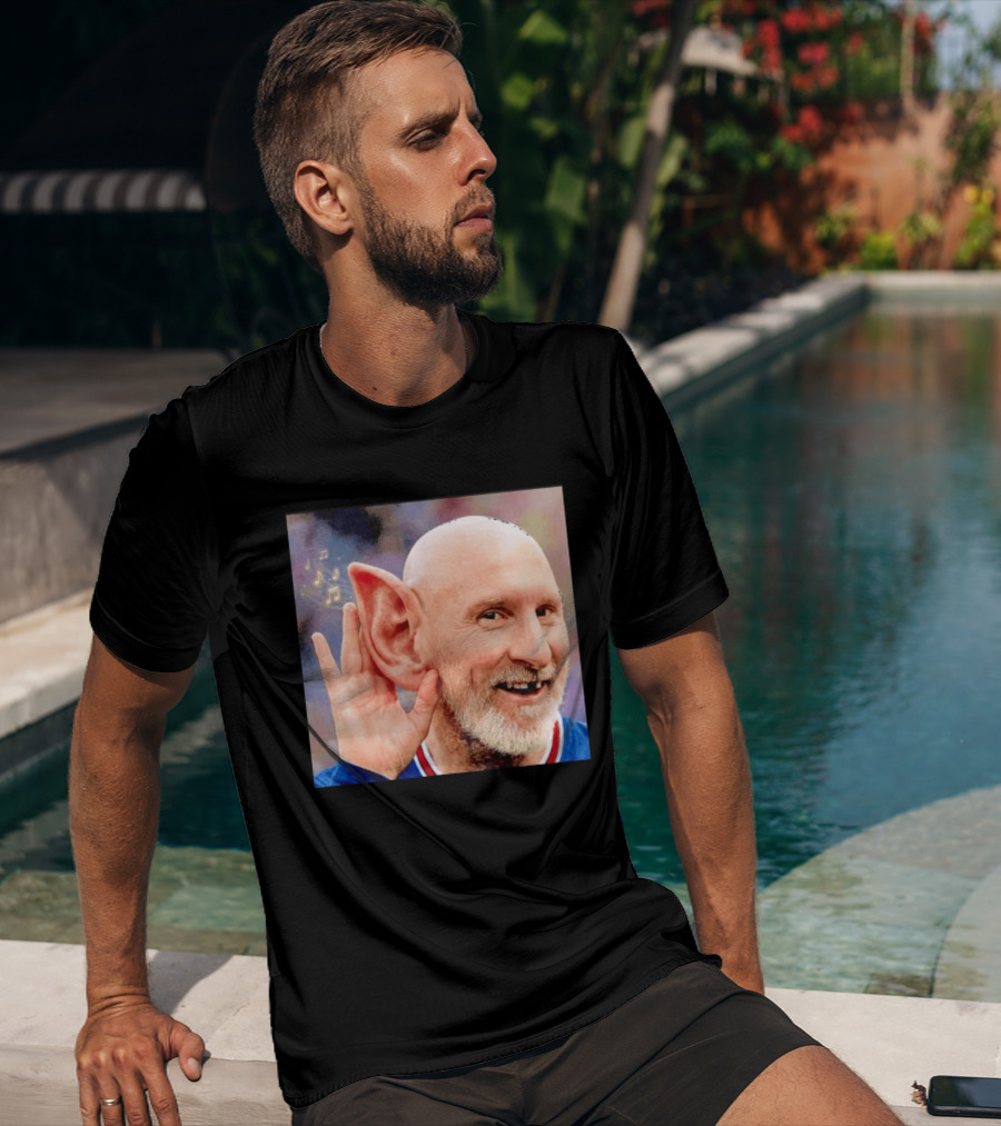 Lionel Messi Elf Meme Pessi Big Ear Music Notes Bald Man T-Shirt
