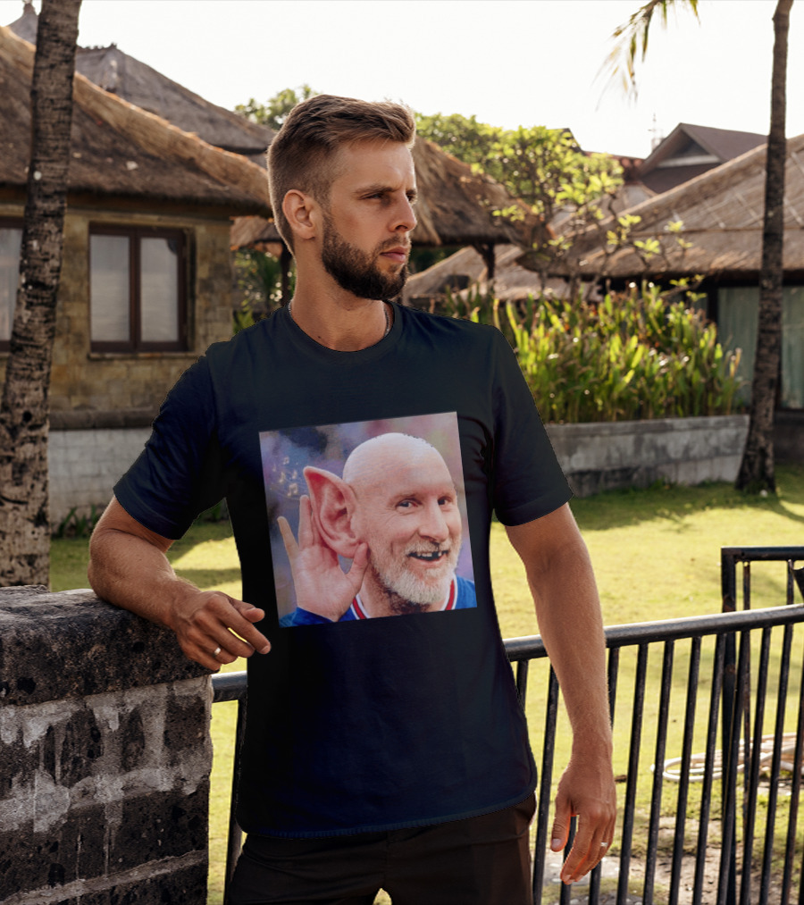 Lionel Messi Elf Meme Pessi Big Ear Music Notes Bald Man T-Shirt