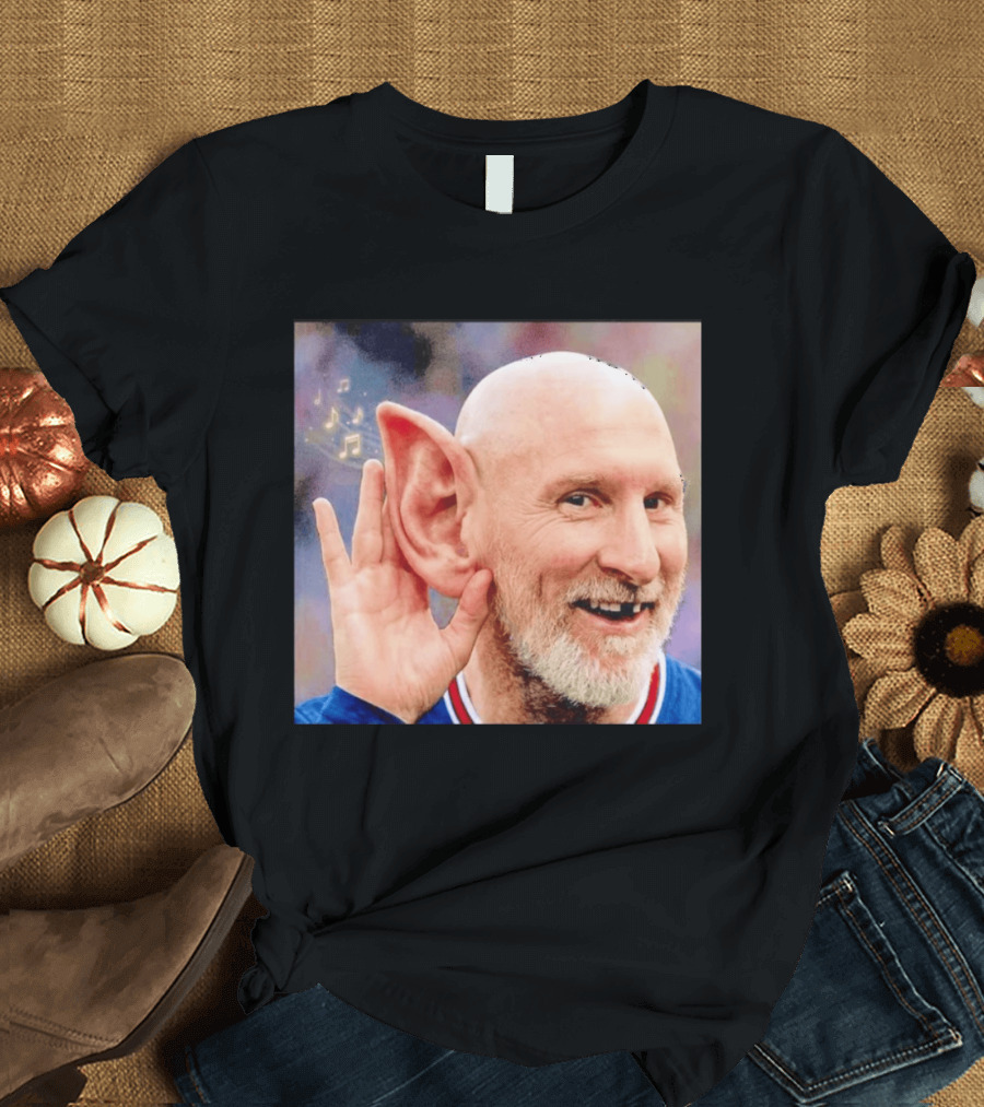 Lionel Messi Elf Meme Pessi Big Ear Music Notes Bald Man T-Shirt