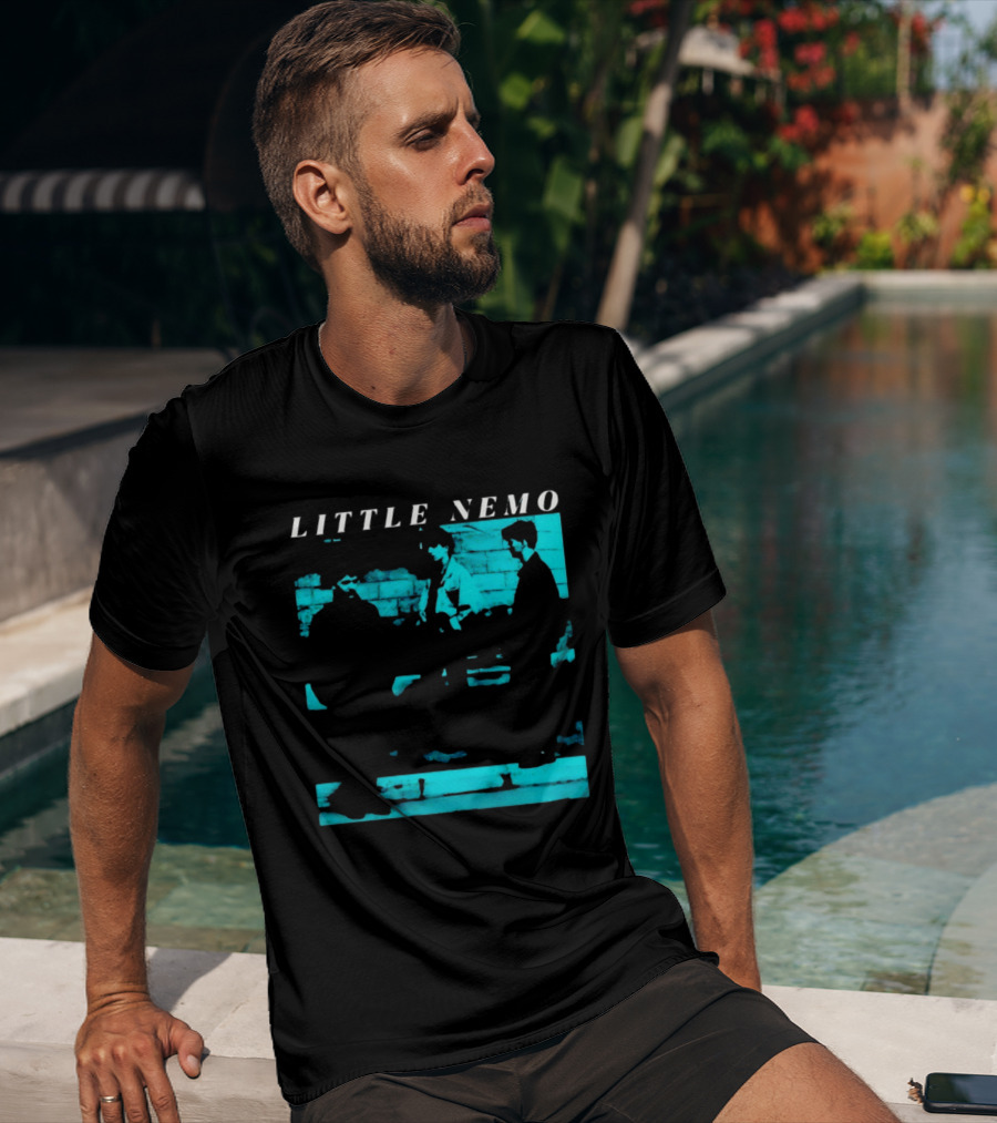 Little Nemo Post Punk Alternative Rock Band Aqua Blue Distressed T-Shirt