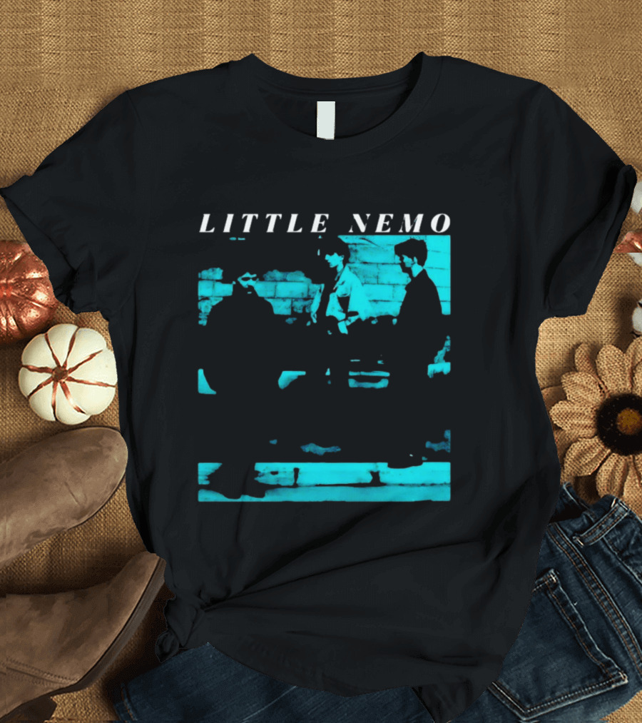 Little Nemo Post Punk Alternative Rock Band Aqua Blue Distressed T-Shirt