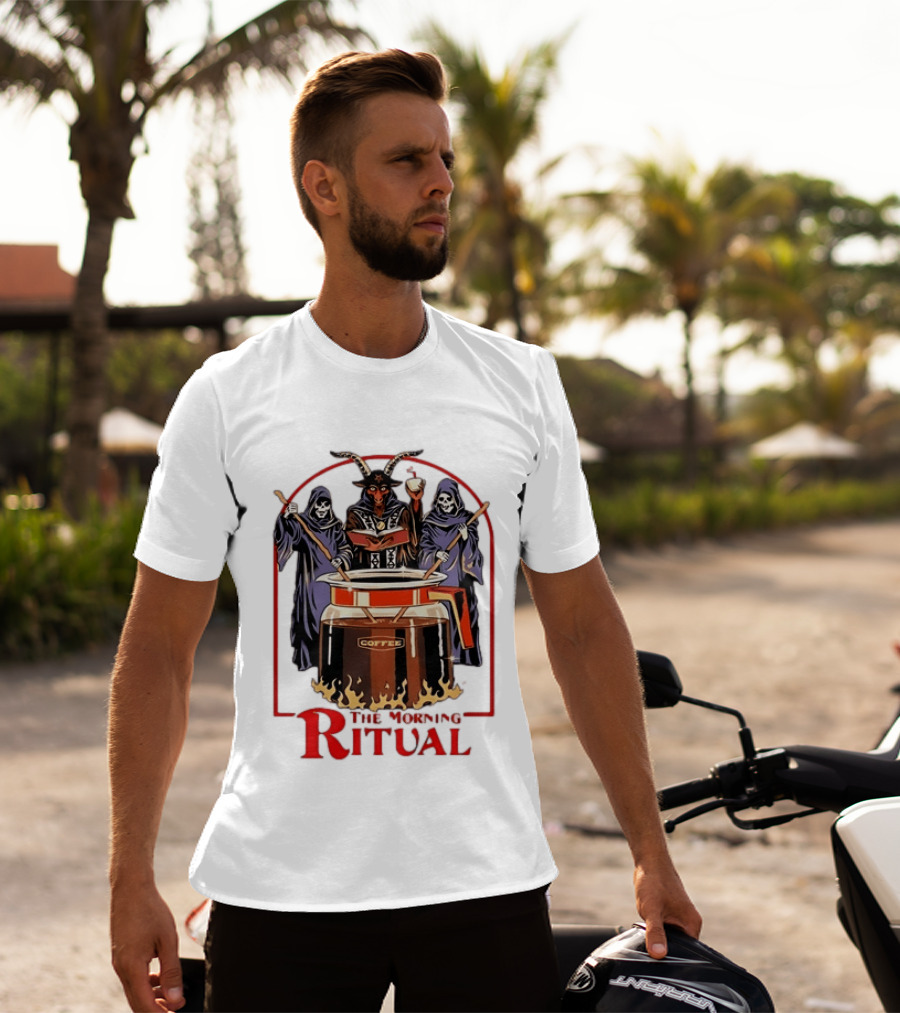 Ritual Coffee Grim Reaper Satanic Morning T-Shirt