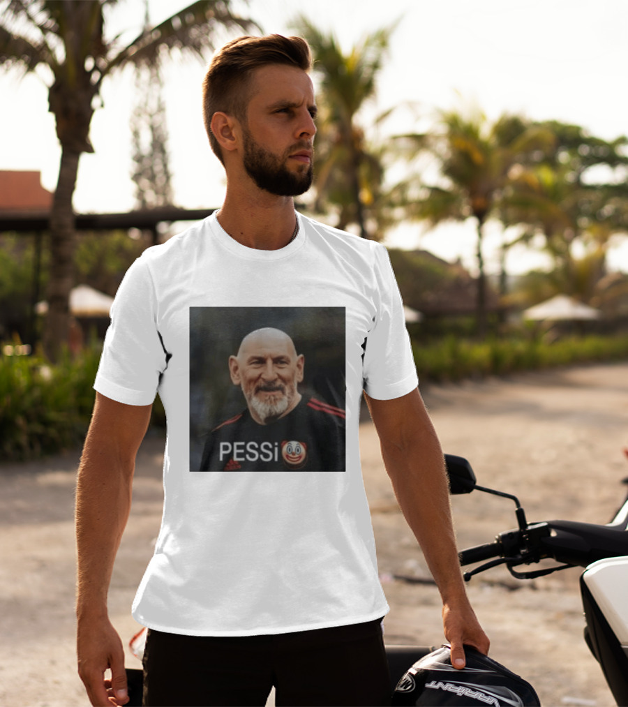 Pessi Clown Meme With AC Milan Jersey Featuring Bald Elderly Man T-Shirt