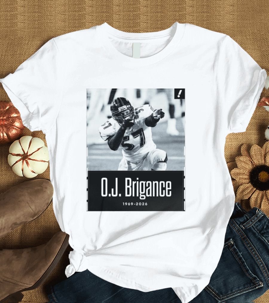 O.J. Brigance 1969 2026 Football Player Memoriam T-Shirt
