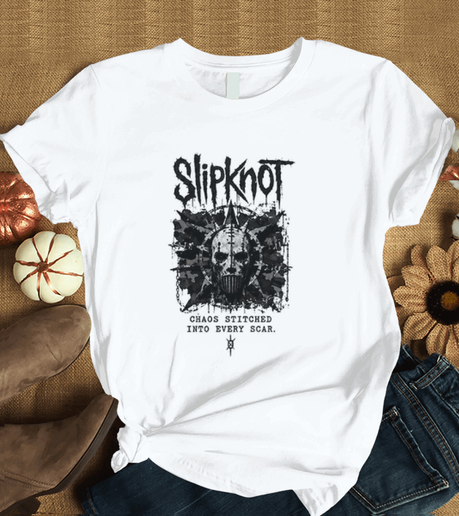Slipknot Chaos Stitched Into Every Scar Grunge Mask T-Shirt