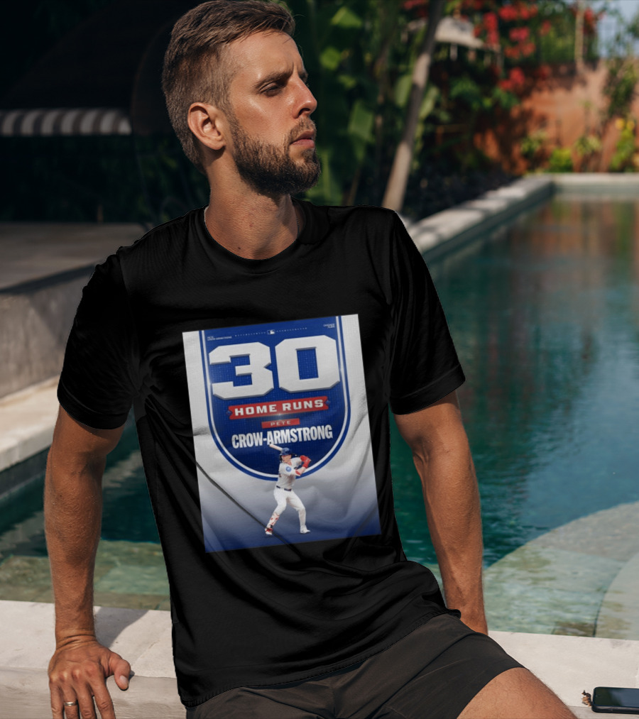 30 Home Runs Pete Crow Armstrong Chicago Cubs T-Shirt