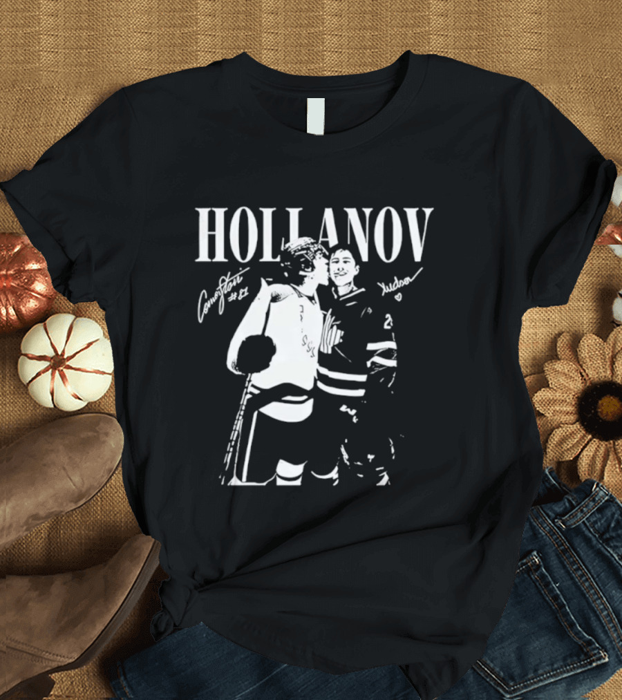 Hollanov Comorston Hudson No 87 Autographs T-Shirt