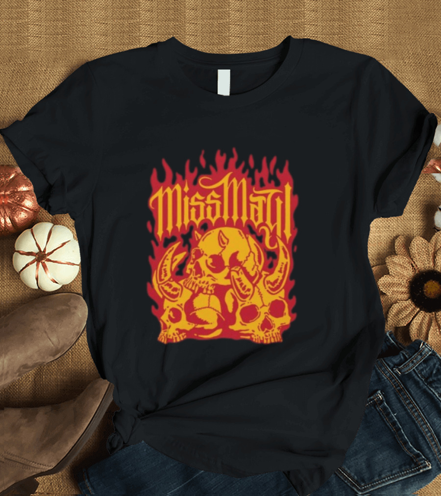 Solid State Records Miss May I Skull Flames No Place For Me Black T-Shirt