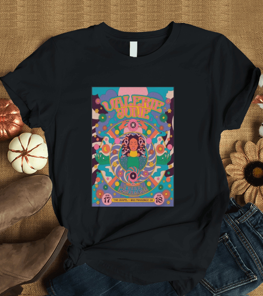 Valerie June With Samantha Diaz August 17 18 2026 The Chapel San Francisco CA T-Shirt
