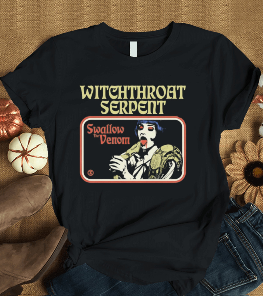 Witchthroat Serpent Swallow The Venom Doom Metal Psychedelic T-Shirt