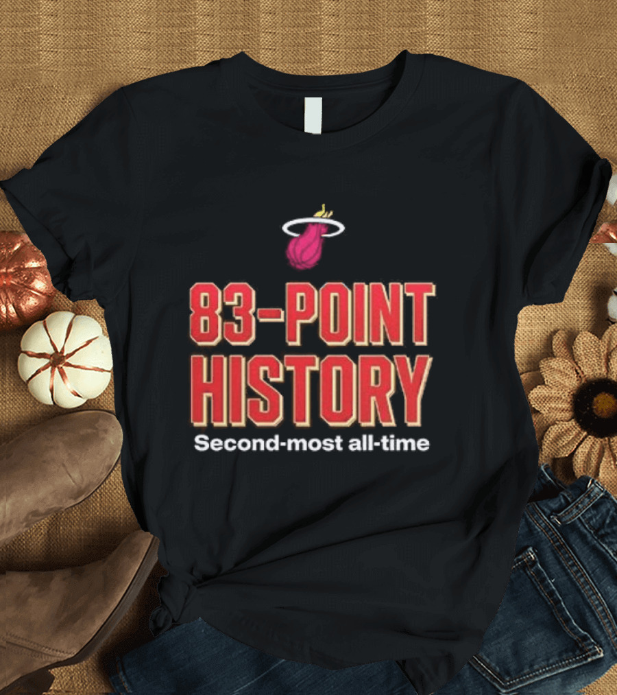 Miami Heat Bam Adebayo 83 Point History Second Most All Time T-Shirt