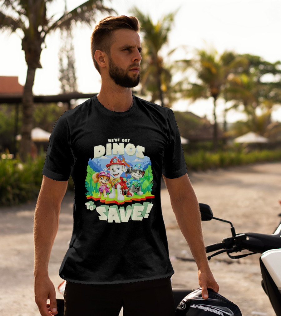 Paw Patrol We've Got Dinos To Save Marshall Adventure With Dinosaurs T-Shirt