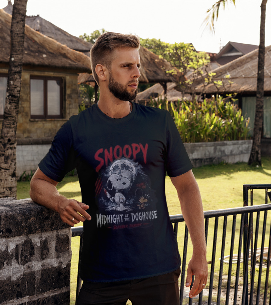 Snoopy Midnight At The Doghouse Slasher T-Shirt