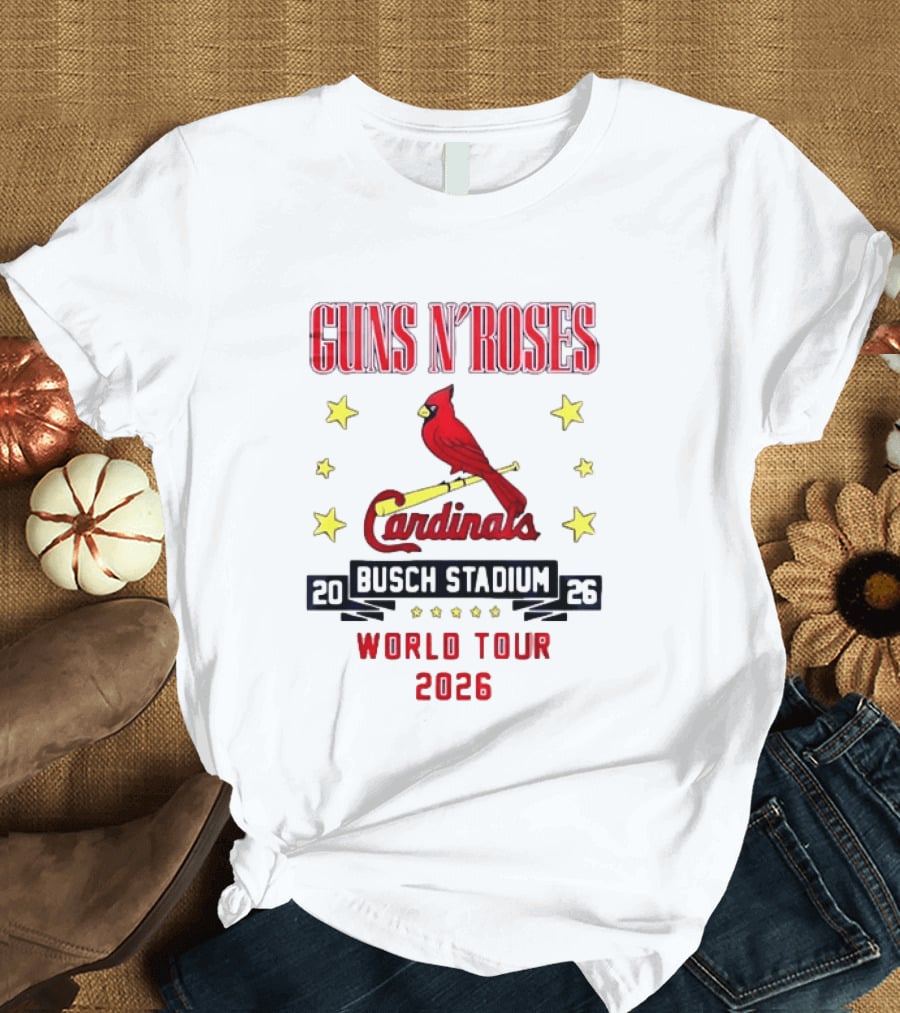 Guns N' Roses Busch Stadium St Louis Cardinals World Tour 2026 T-Shirt