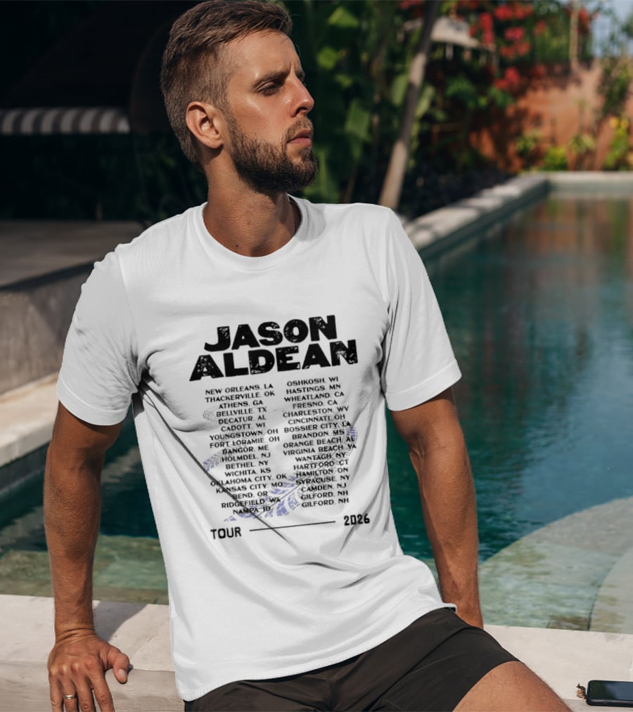 Jason Aldean Tour 2026 Concert Dates Schedule Country Music Events T-Shirt
