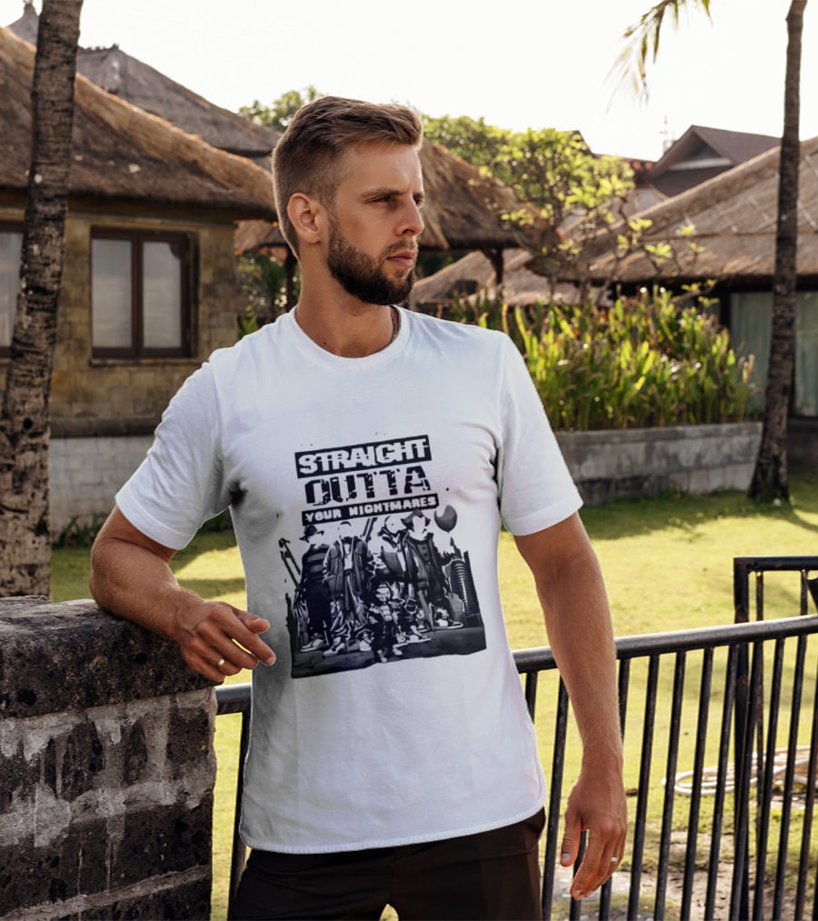 Straight Outta Your Nightmares Horror Movie Characters T-Shirt