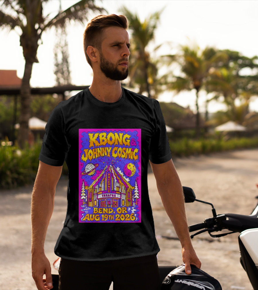 KBong Johnny Cosmic Bend OR August 19th 2026 Volcanic Theatre Concert T-Shirt