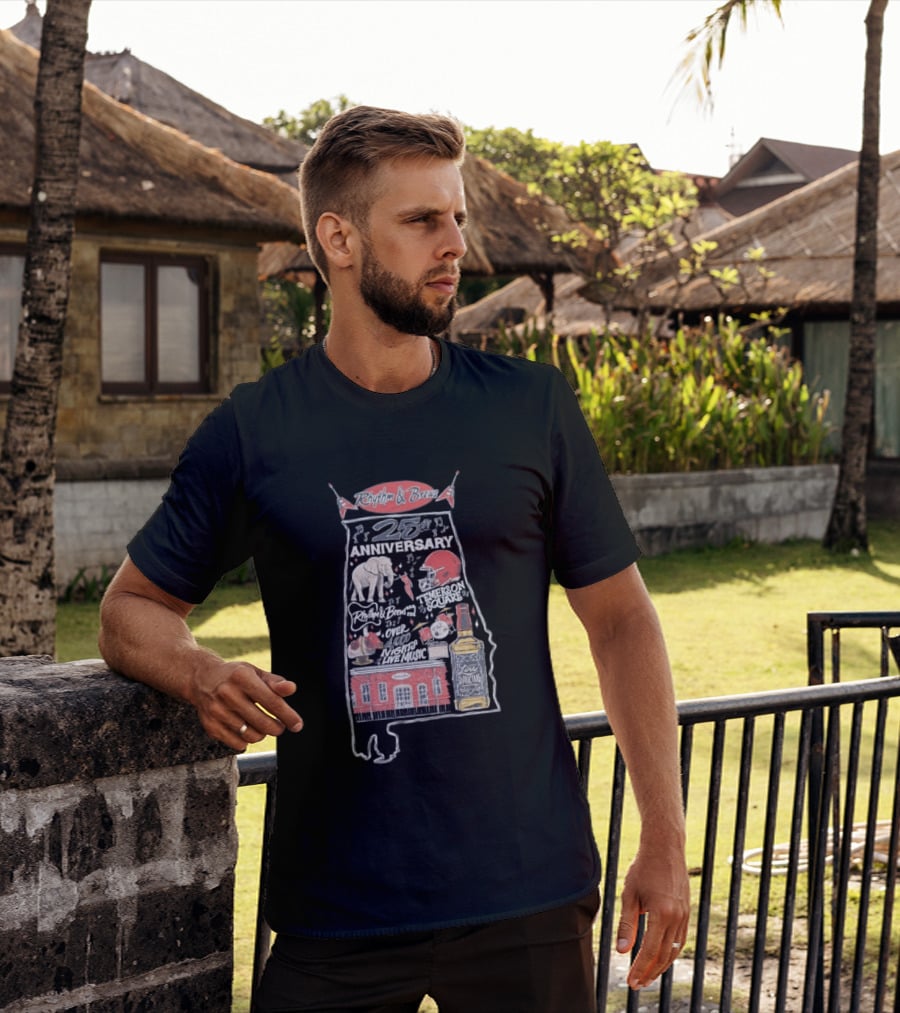Rhythm & Brews 25th Anniversary Temerson Square Live Music Celebration Over 1000 Nights T-Shirt