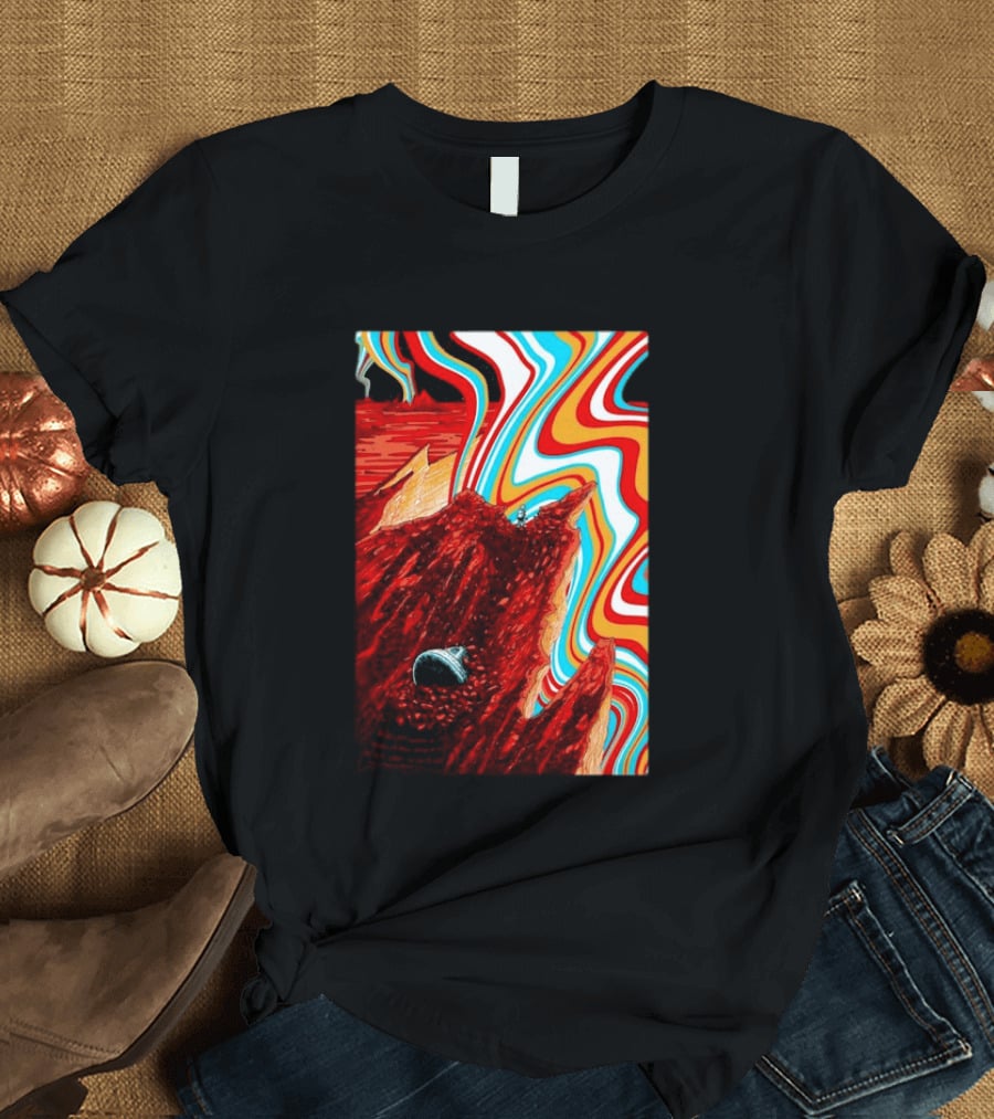 Gov't Mule Livingston MT August 18 2026 Event Psychedelic Swirls Alien Landscape T-Shirt