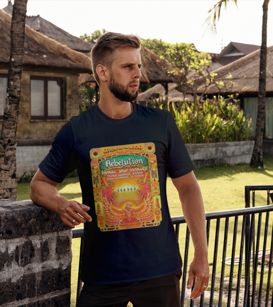 Rebelution Reggae On The Rocks 2026 Maoli Skip Marley Third World Etana August 22nd T-Shirt