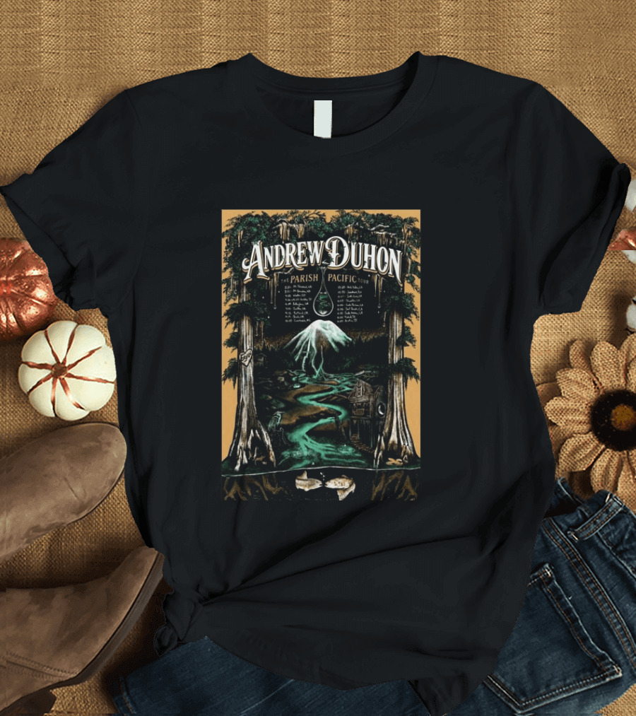 Andrew Duhon The Parish Pacific Tour 2026 Trees Mountain Cabin Dates T-Shirt