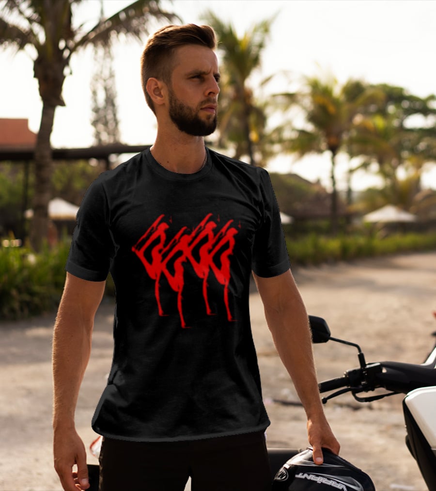 Anika Store Anika Abyss Red Abstract T-Shirt