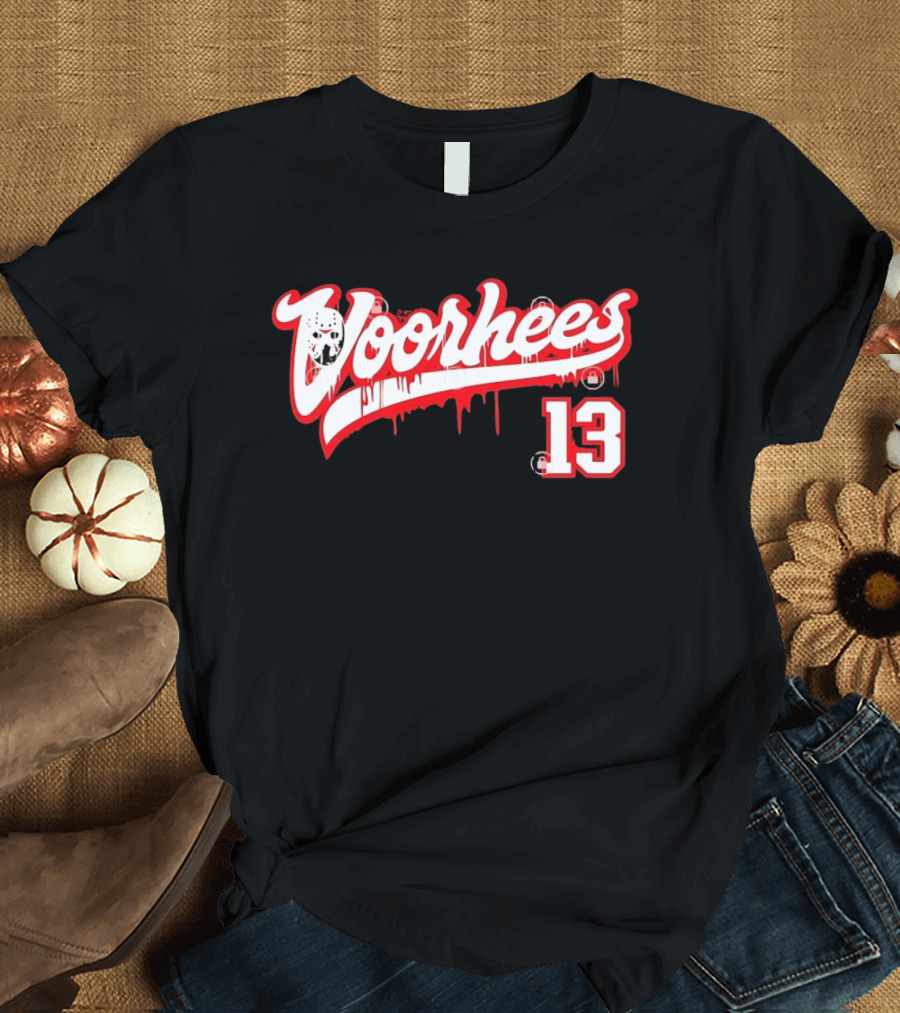 Jason Voorhees Mask Dripping Blood 13 Hockey Friday The 13th T-Shirt