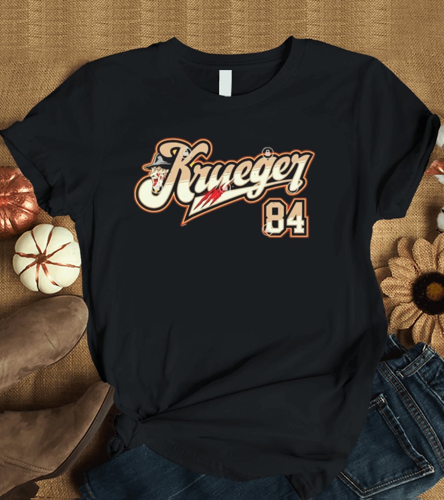 Krueger 84 Freddy A Nightmare On Elm Street Claw Slash Hat T-Shirt