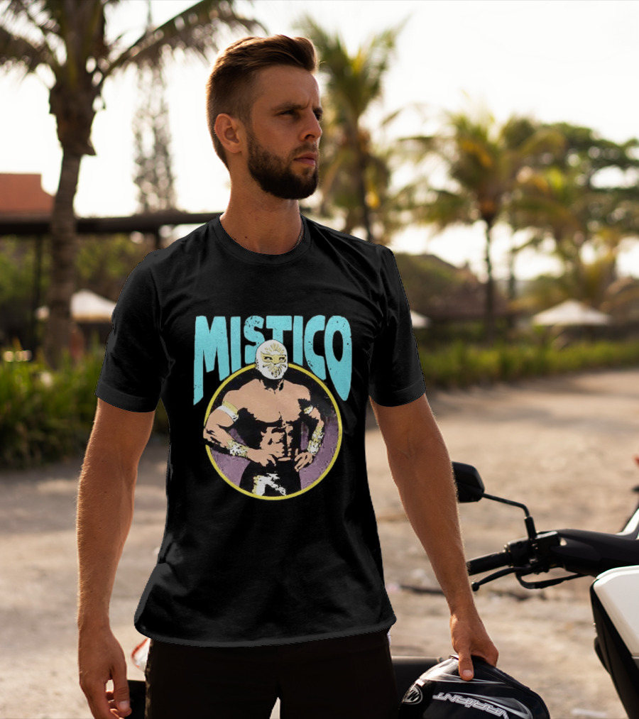 Mistico Lucha Libre Wrestler CMLL Mexican Wrestling Iconic Masked Fighter T-Shirt