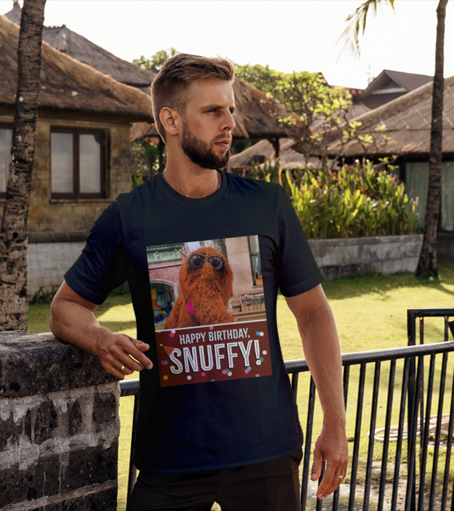 Happy Birthday Snuffy Celebrate With Cheerful Confetti T-Shirt
