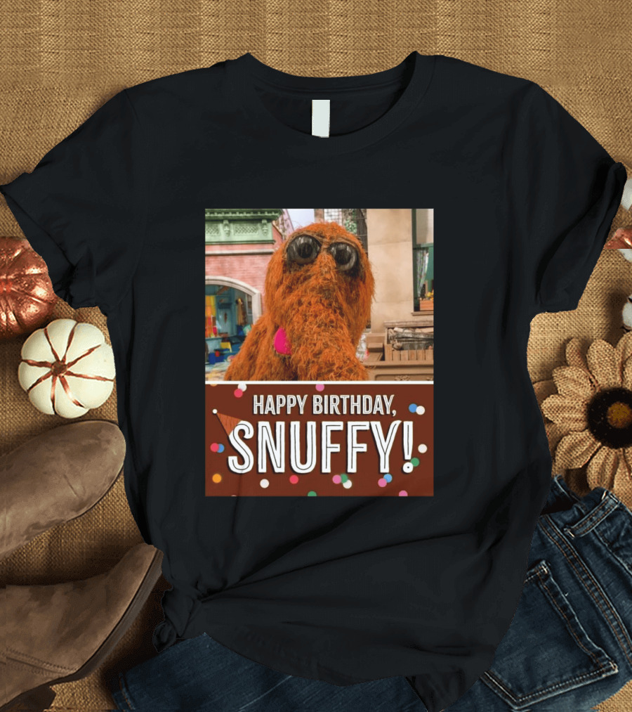 Happy Birthday Snuffy Celebrate With Cheerful Confetti T-Shirt