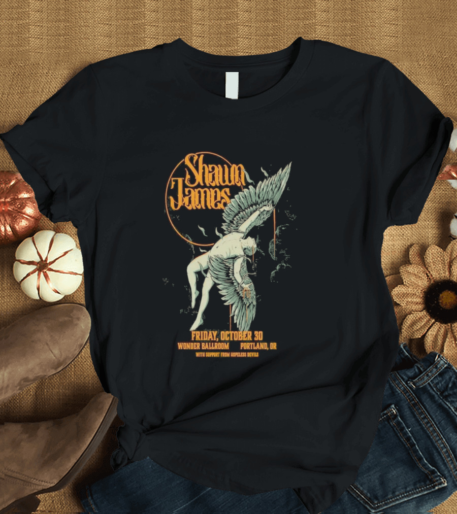 Shawn James Live Wonder Ballroom Portland OR October 30 2026 Special Guest Sam Hopeless T-Shirt
