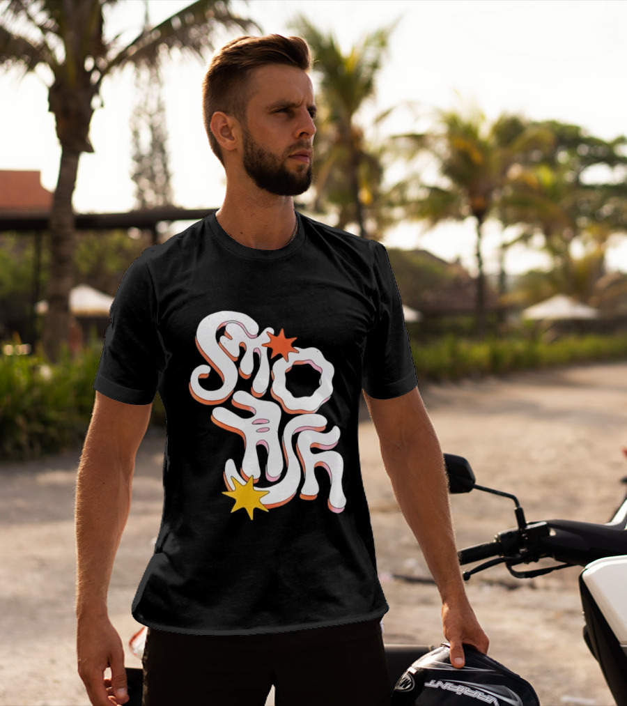 Stash Groovy 70s Retro Psychedelic Style With Stars T-Shirt