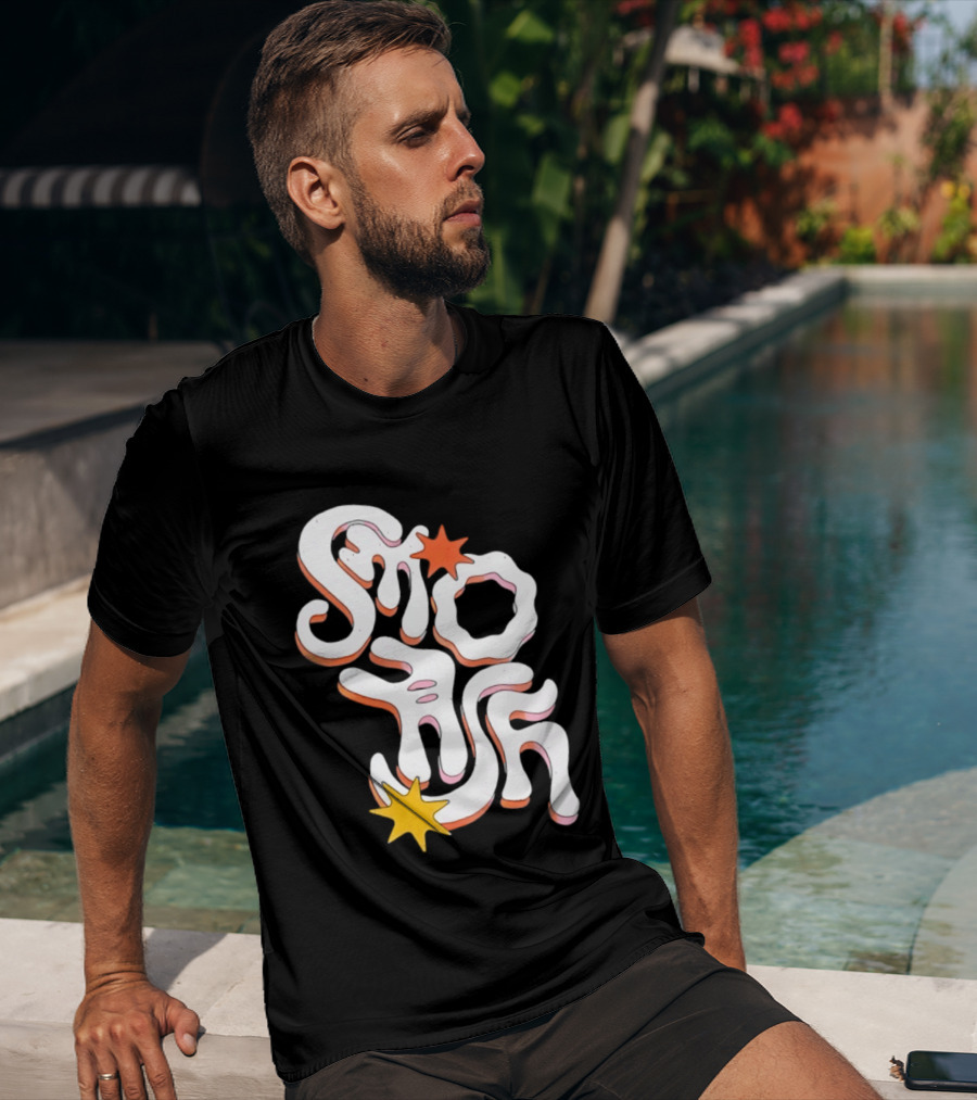 Stash Groovy 70s Retro Psychedelic Style With Stars T-Shirt
