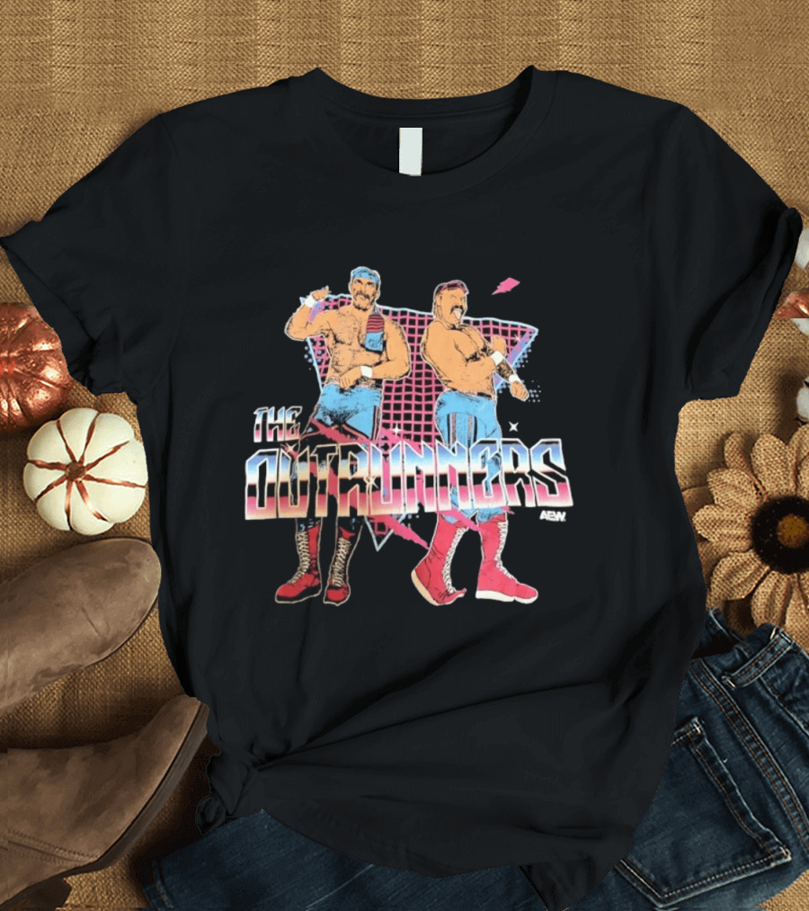 The Outrunners AEW Wrestling Tag Team Retro Fashion T-Shirt