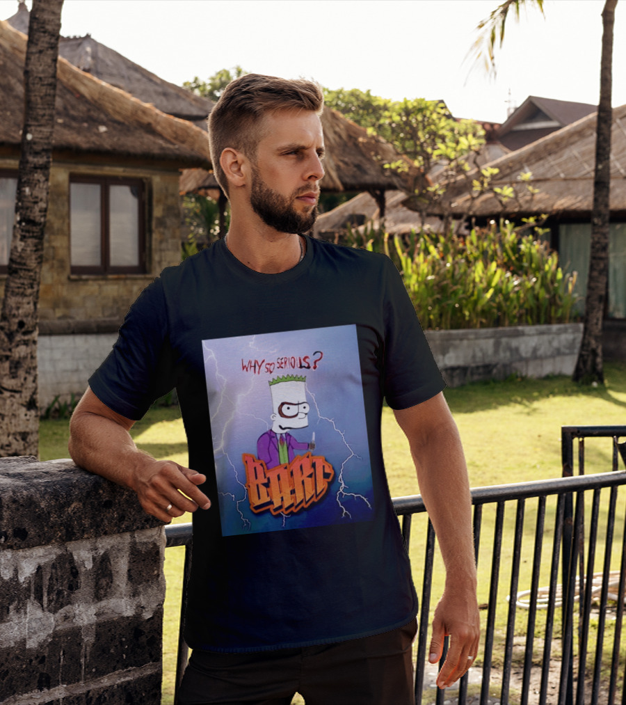 Bart Simpson Why So Serious Joker Lightning Mashup T-Shirt