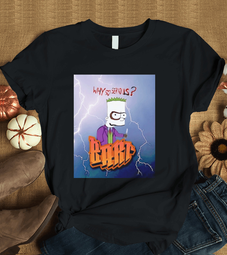 Bart Simpson Why So Serious Joker Lightning Mashup T-Shirt