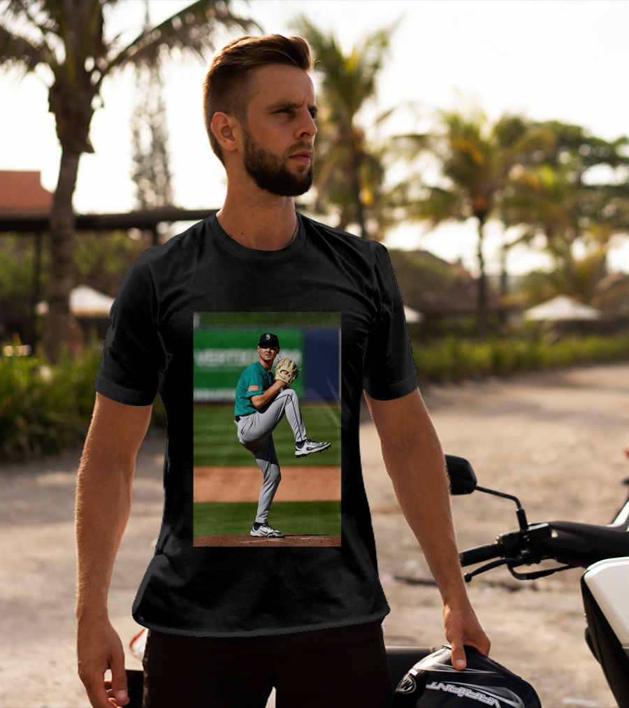 Seattle Mariners Kade Anderson Pitching Stance T-Shirt