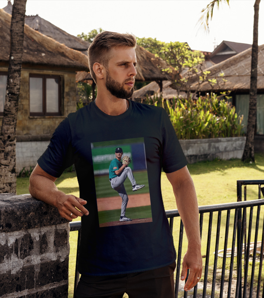 Seattle Mariners Kade Anderson Pitching Stance T-Shirt
