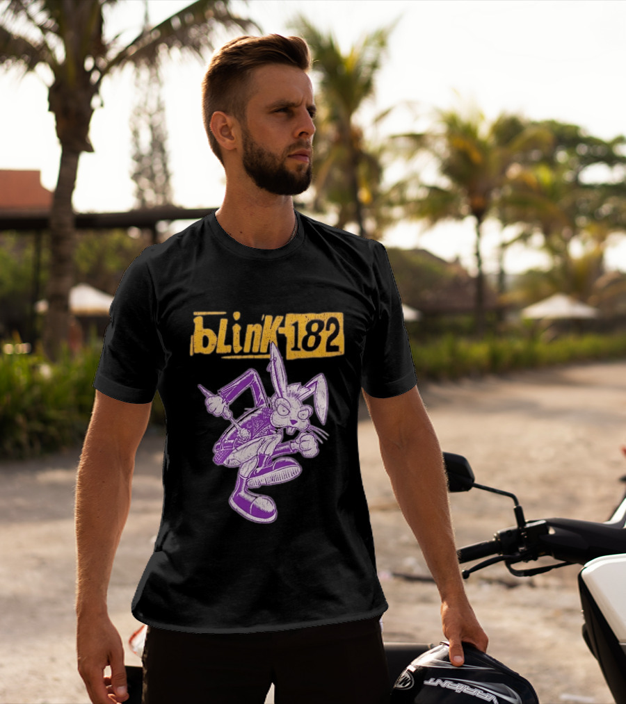 Blink 182 Distressed Punk Bunny T-Shirt