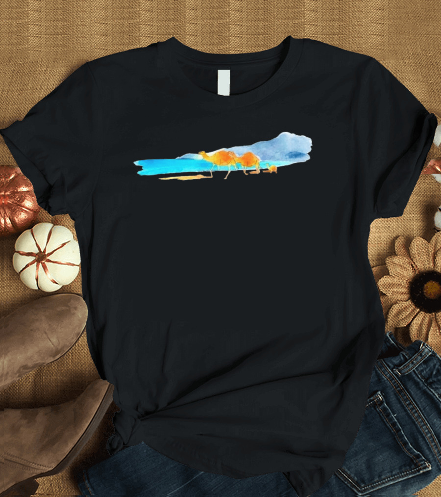 Oman Camel Limited Edition Watercolor Landscape T-Shirt