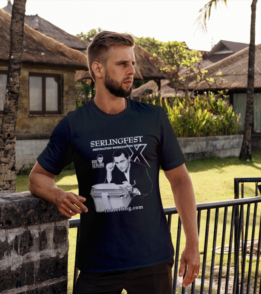 Serlingfest Destination Binghamton 2026 Rod Serling Classic Typing Image T-Shirt